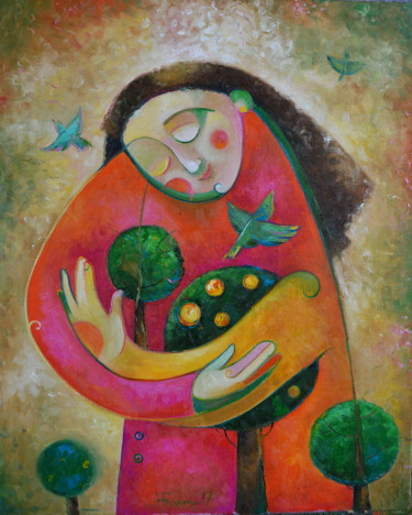 Malerei mit dem Titel "Люлi" von Anastasiya Balysh, Original-Kunstwerk, Öl