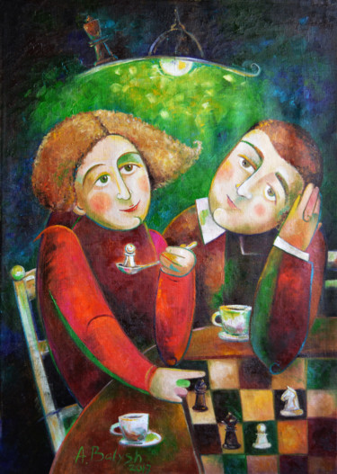 Painting titled "Гурманы" by Anastasiya Balysh, Original Artwork