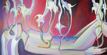 Картина под названием "annihilation" - Nasyla, Подлинное произведение искусства, Масло Установлен на Деревянная рама для нос…