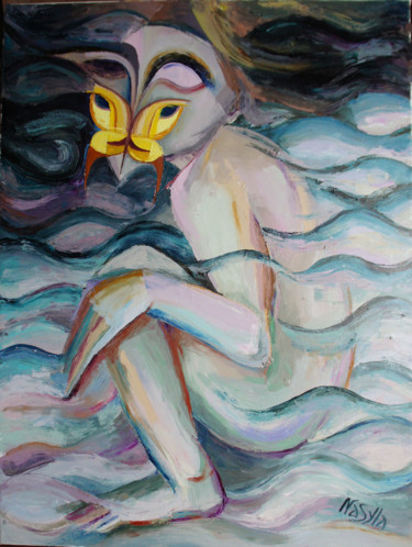 Картина под названием "Shallow depth" - Nasyla, Подлинное произведение искусства, Масло