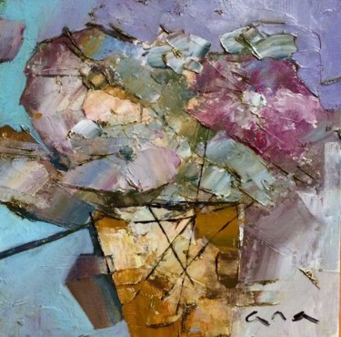 Painting titled "Flowers" by Anastasiya Kimachenko, Original Artwork