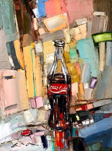 Painting titled "Still life with Cok…" by Anastasiya Kimachenko, Original Artwork, Oil