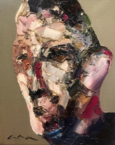 Pittura intitolato "Expressionist Portr…" da Anastasiya Kimachenko, Opera d'arte originale, Olio