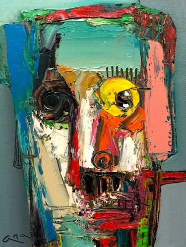 Portrait Painting titled "Portrait" by Anastasiya Kimachenko, Original Artwork, Oil