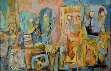 Painting titled "Wedding in the Vill…" by Anastasiya Kimachenko, Original Artwork, Acrylic