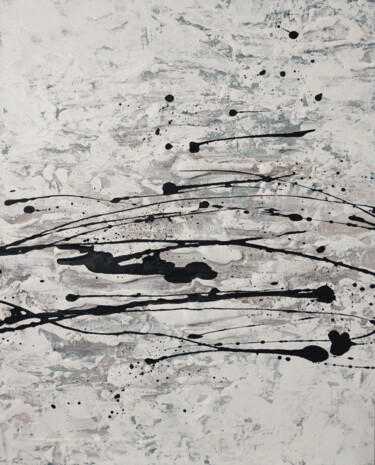 Картина под названием "Expression on white" - Anastasiya Nagaeva, Подлинное произведение искусства, Гипс Установлен на Дерев…