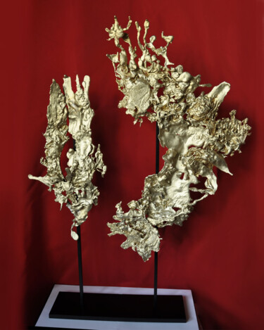 Scultura intitolato "Coral reef" da Anastasiya Protsenko, Opera d'arte originale, Colaggio