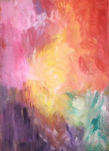 Картина под названием "Яркие краски" - Anastasiya Shirokova, Подлинное произведение искусства, Акрил