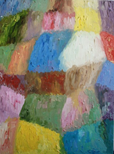 Malerei mit dem Titel "Patchwork" von Anastasiya Shirokova, Original-Kunstwerk, Öl