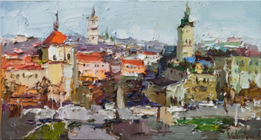 Malerei mit dem Titel "Lviv - Original cit…" von Anastasiya Valiulina, Original-Kunstwerk, Öl