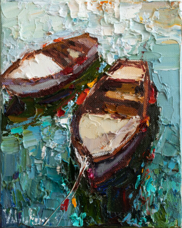 Painting titled "Boats .Original oil…" by Anastasiya Valiulina, Original Artwork, Oil
