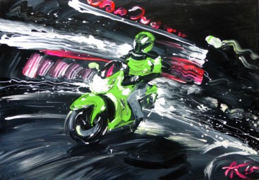 Картина под названием "Night Rider, 100x70…" - Kachina, Подлинное произведение искусства, Акрил
