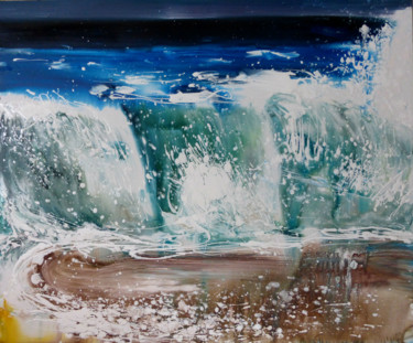 Painting titled "big wave" by Kachina, Original Artwork, Acrylic