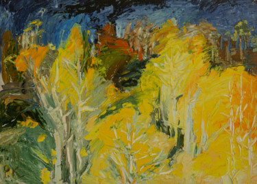 Ζωγραφική με τίτλο "Осень" από Екатерина Раймер, Αυθεντικά έργα τέχνης, Λάδι