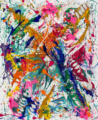 Картина под названием "Energia" - Anastassia Lo, Подлинное произведение искусства, Акрил Установлен на Деревянная рама для н…