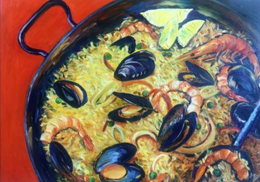Картина под названием "Вкус Испании" - Anastasia Zyablikova, Подлинное произведение искусства, Масло