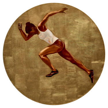 Картина под названием "Golden run" - Anatassia Markovskaya, Подлинное произведение искусства, Масло Установлен на Деревянная…