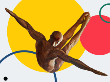 Картина под названием "Golden jump in 2021" - Anatassia Markovskaya, Подлинное произведение искусства, Масло