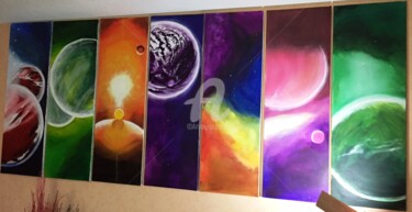 Peinture intitulée "7 interstellaires" par Anatole63, Œuvre d'art originale, Acrylique