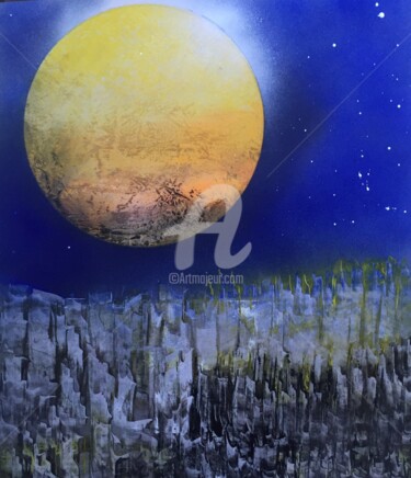 Peinture intitulée "Planète Forest 07" par Anatole63, Œuvre d'art originale, Bombe aérosol