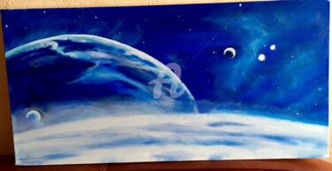 Painting titled "Bleu ciel" by Anatole63, Original Artwork, Spray paint