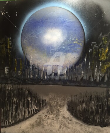 Painting titled "Grey world 37" by Anatole63, Original Artwork, Acrylic