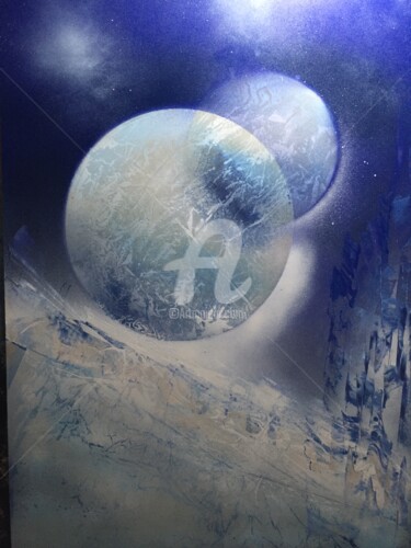 Peinture intitulée "Ice world 33" par Anatole63, Œuvre d'art originale, Bombe aérosol