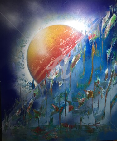 Schilderij getiteld "Music planet 51" door Anatole63, Origineel Kunstwerk