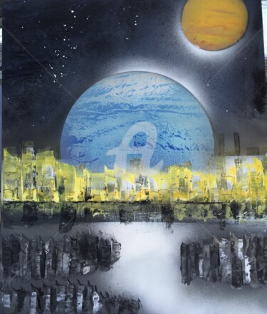 Peinture intitulée "New York night 06" par Anatole63, Œuvre d'art originale, Acrylique