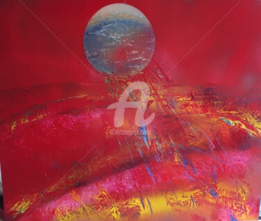 Malerei mit dem Titel "Red mountains 66" von Anatole63, Original-Kunstwerk