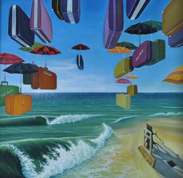 Картина под названием "" Эмиграция" -"Emig…" - Anatoli Caftaev, Подлинное произведение искусства, Масло