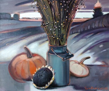 Картина под названием "Linen" - Anatoli Labkouski, Подлинное произведение искусства, Масло Установлен на Деревянная рама для…