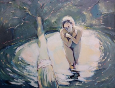 Pintura intitulada "Cold Water" por Anatoli Labkouski, Obras de arte originais, Óleo Montado em Armação em madeira