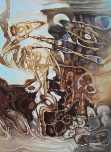 Картина под названием "Collision" - Anatolie Neagu, Подлинное произведение искусства, Масло