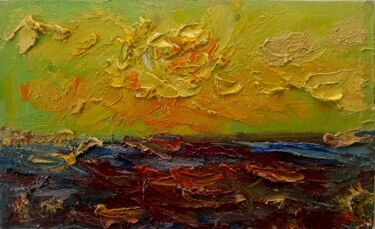Painting titled "Солнце приближается…" by Anatolii Cherniavckyi, Original Artwork, Oil