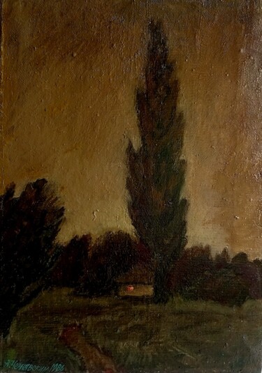 Pintura intitulada "Вечер." por Anatolii Cherniavckyi, Obras de arte originais, Óleo