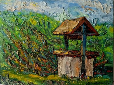 Картина под названием "Весенняя зелень." - Anatolii Cherniavckyi, Подлинное произведение искусства, Масло