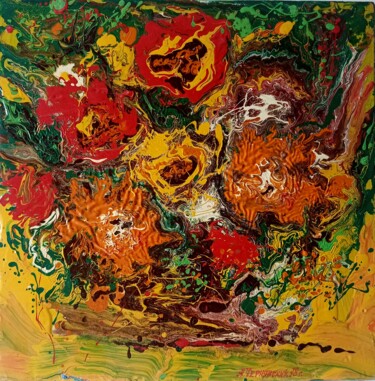 Malerei mit dem Titel "Абстрактный натюрмо…" von Anatolii Cherniavckyi, Original-Kunstwerk, Öl