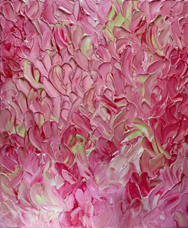 Painting titled "Blooming magnolia" by Anatolii Kazymyrchuk, Original Artwork, Acrylic Mounted on Wood Stretcher frame