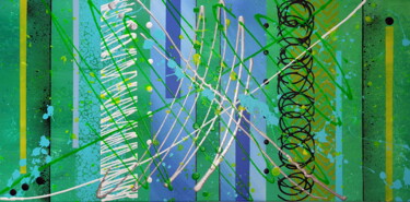 Картина под названием "Green madness" - Anatolii Kazymyrchuk, Подлинное произведение искусства, Акрил Установлен на Деревянн…