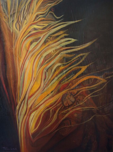 Peinture intitulée "The Burning Bush" par Anatolii Tarasiuk, Œuvre d'art originale, Huile