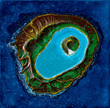 Malerei mit dem Titel "Island" von Anatoliy Korchinov, Original-Kunstwerk, Acryl