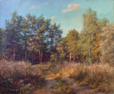 Pintura intitulada "The last warm days…" por Anatoliy Nozdrin, Obras de arte originais, Óleo Montado em Outro painel rígido