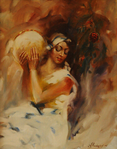 Peinture intitulée "East motive.Oil on…" par Anatoliy Rozhanskyy, Œuvre d'art originale, Huile
