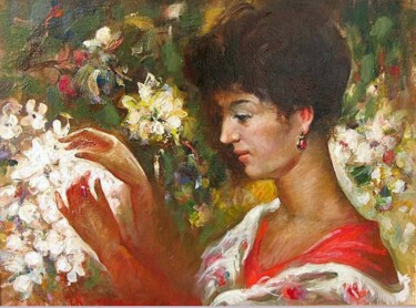Pintura titulada "Die Blüte" por Anatoliy Rozhanskyy, Obra de arte original