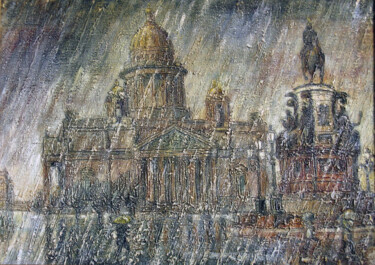 Painting titled "St. Peterburg.Isaak…" by Anatoliy Sivkov, Original Artwork, Oil