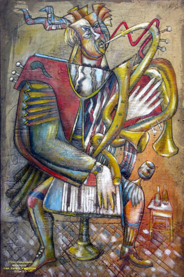 Painting titled "The last chord" by Anatoliy Sivkov, Original Artwork, Oil