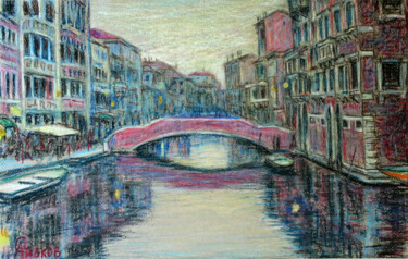 Painting titled "Canal in Venice" by Anatoliy Sivkov, Original Artwork, Oil
