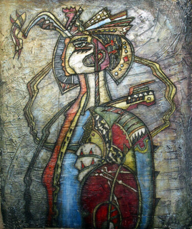 Painting titled "foremother" by Anatoliy Sivkov, Original Artwork, Oil