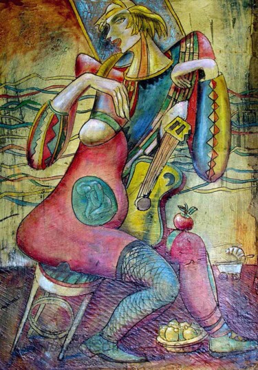 Painting titled "Birth song" by Anatoliy Sivkov, Original Artwork, Oil